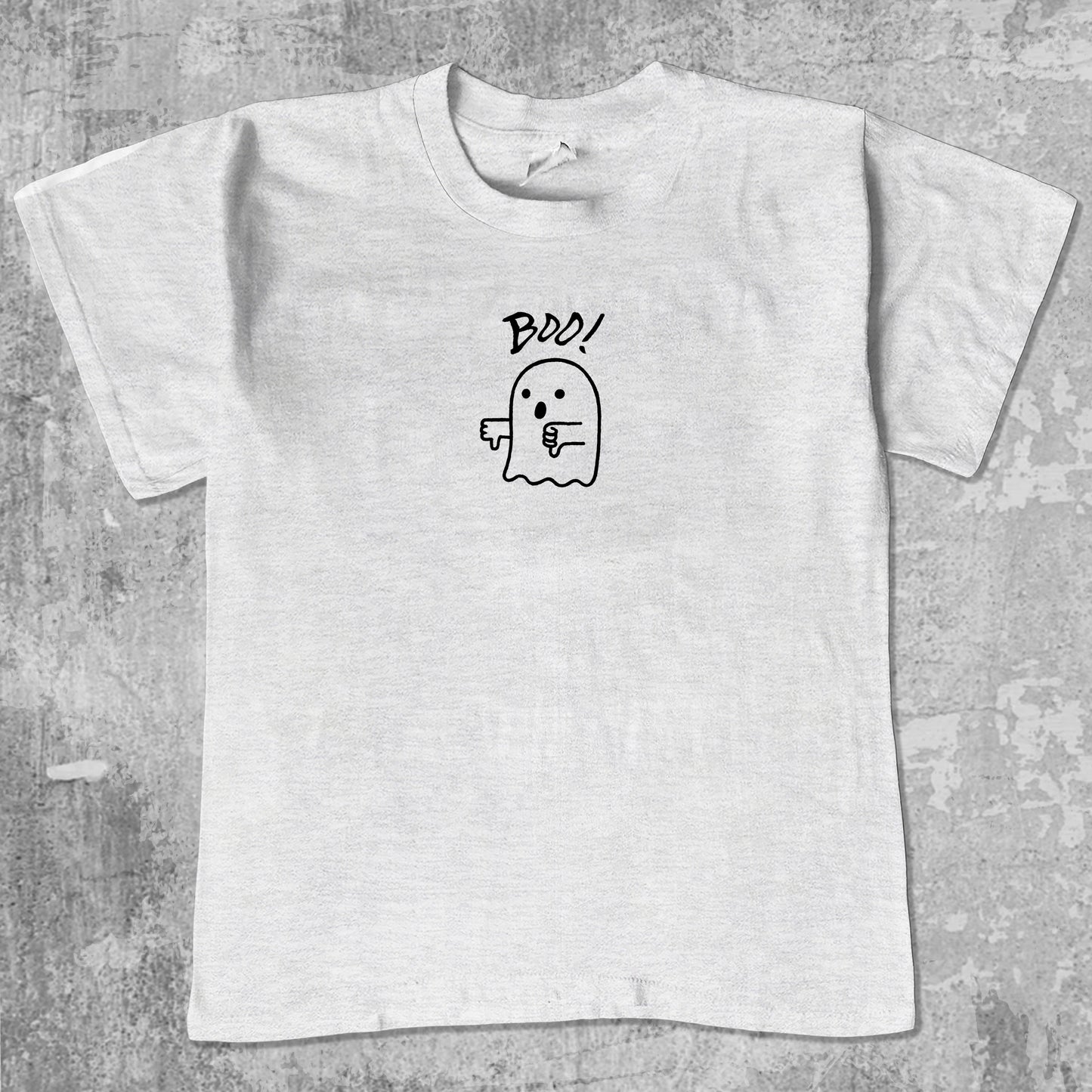 Boo Halloween unisex graphic t-shirt. Vintage trending meme tee. Funny and unique graphic tees. Boo Halloween graphi tee Ash Grey 1