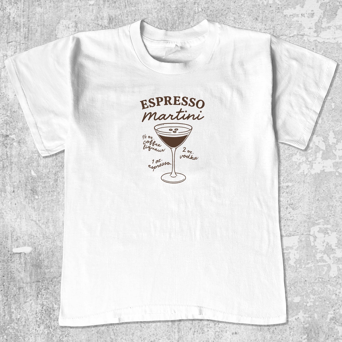 Espresso Martini Cocktail unisex graphic t-shirt. Vintage trending meme tee. Funny and unique graphic tees. Espresso Martini Cocktail graphi tee White 1