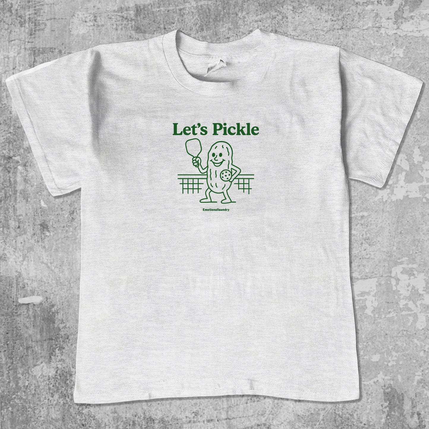 Let's Pickle unisex graphic t-shirt. Vintage trending meme tee. Funny and unique graphic tees. Let's Pickle graphi tee Ash Grey 1