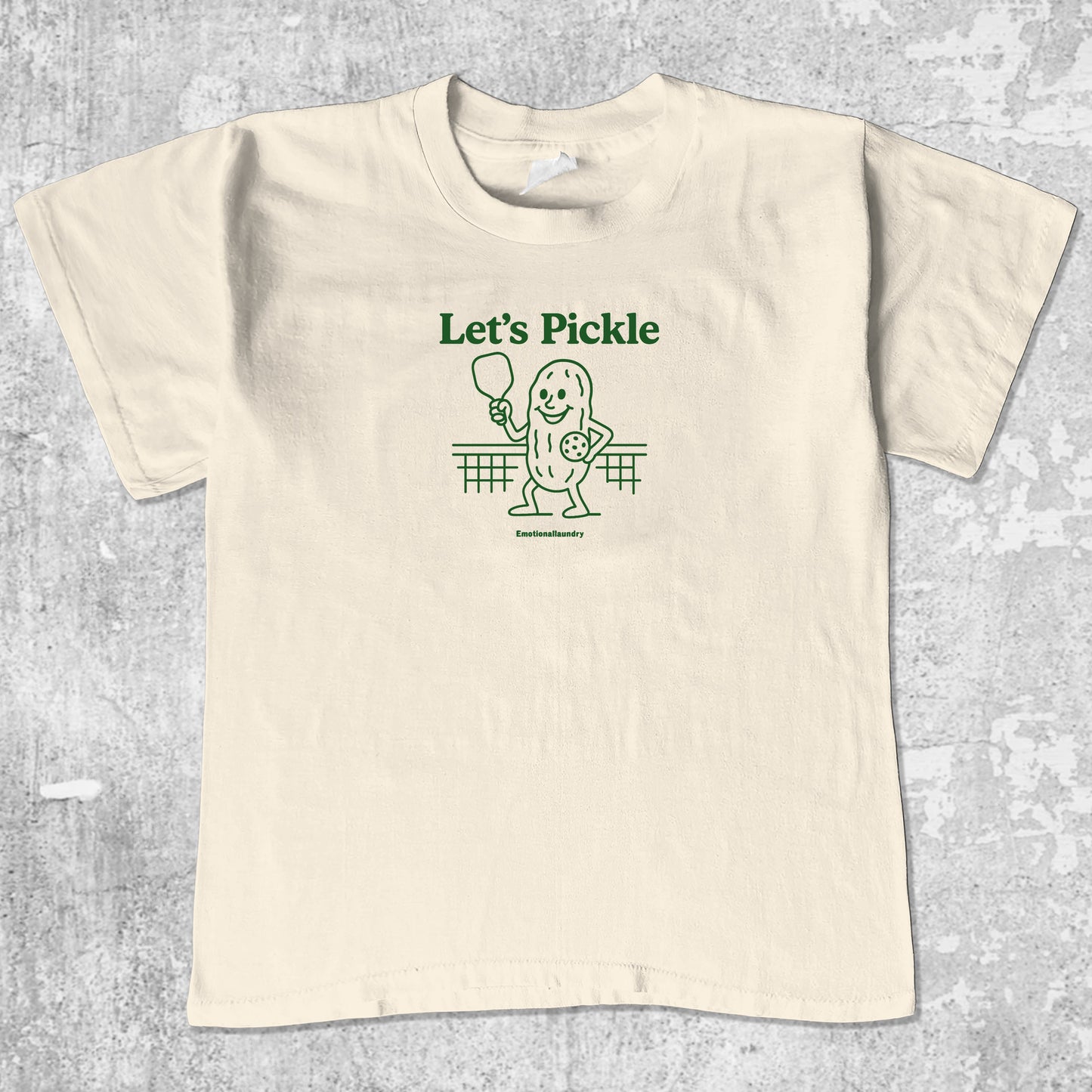 Let's Pickle unisex graphic t-shirt. Vintage trending meme tee. Funny and unique graphic tees. Let's Pickle graphi tee Cream 1