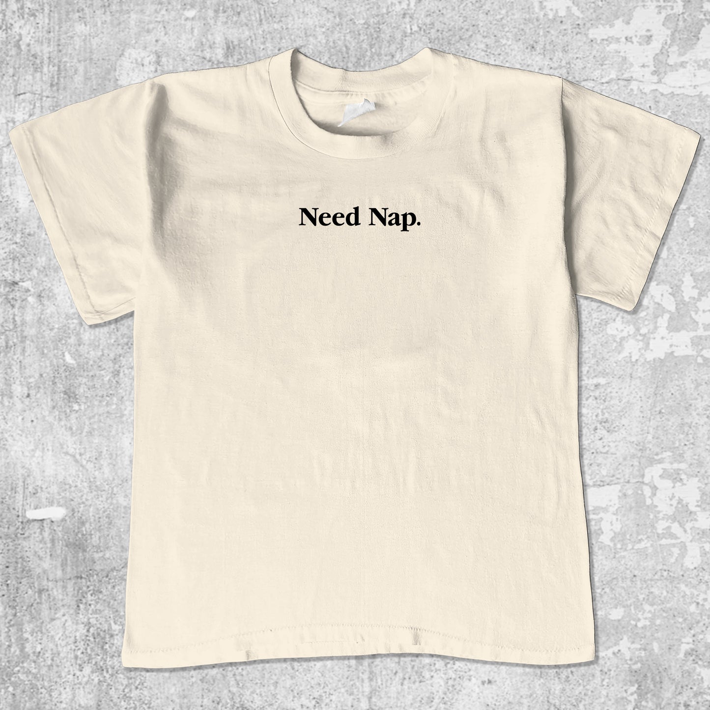 Need Nap unisex graphic t-shirt. Vintage trending meme tee. Funny and unique graphic tees. Need Nap graphi tee Cream 1