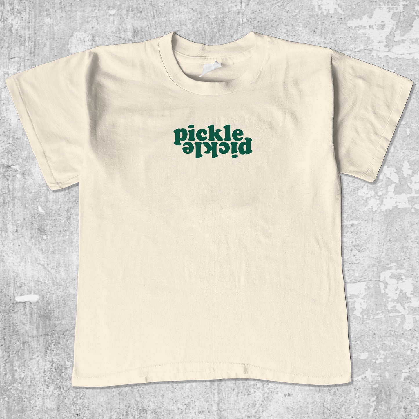 Pickle Pickle unisex graphic t-shirt. Vintage trending meme tee. Funny and unique graphic tees. Pickle Pickle graphi tee Cream 1