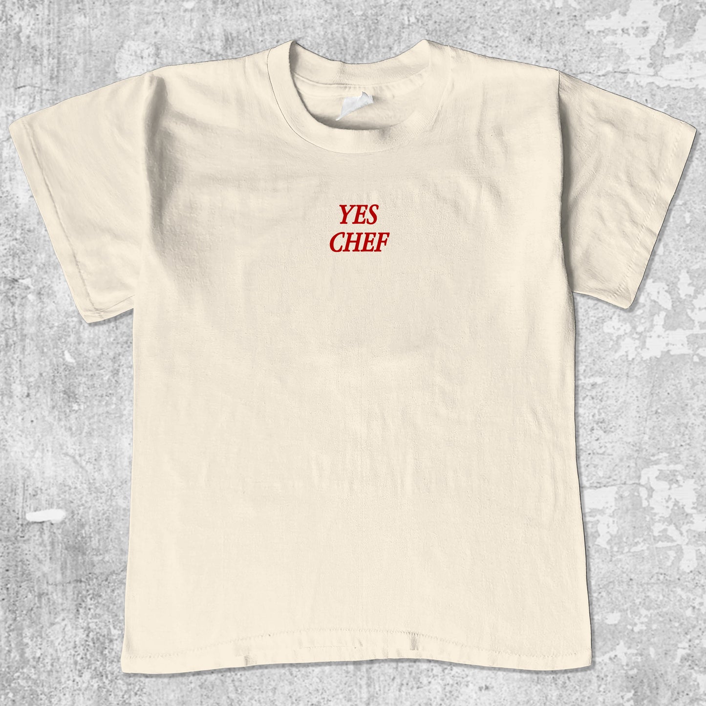 Yes Chef unisex graphic t-shirt. Vintage trending meme tee. Funny and unique graphic tees. Yes Chef graphi tee Cream 1