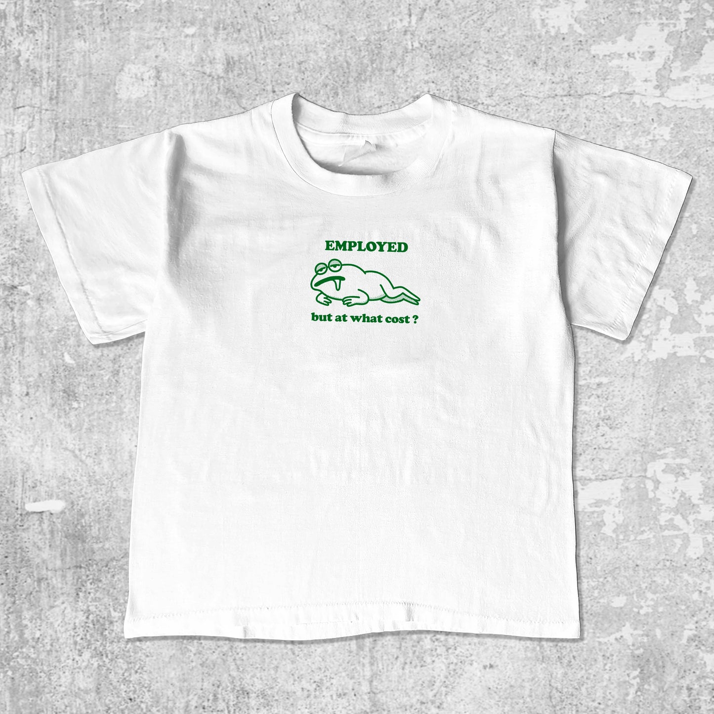 Employed unisex graphic t-shirt. Vintage trending meme tee. Funny and unique graphic tees. Employed graphi tee White 1