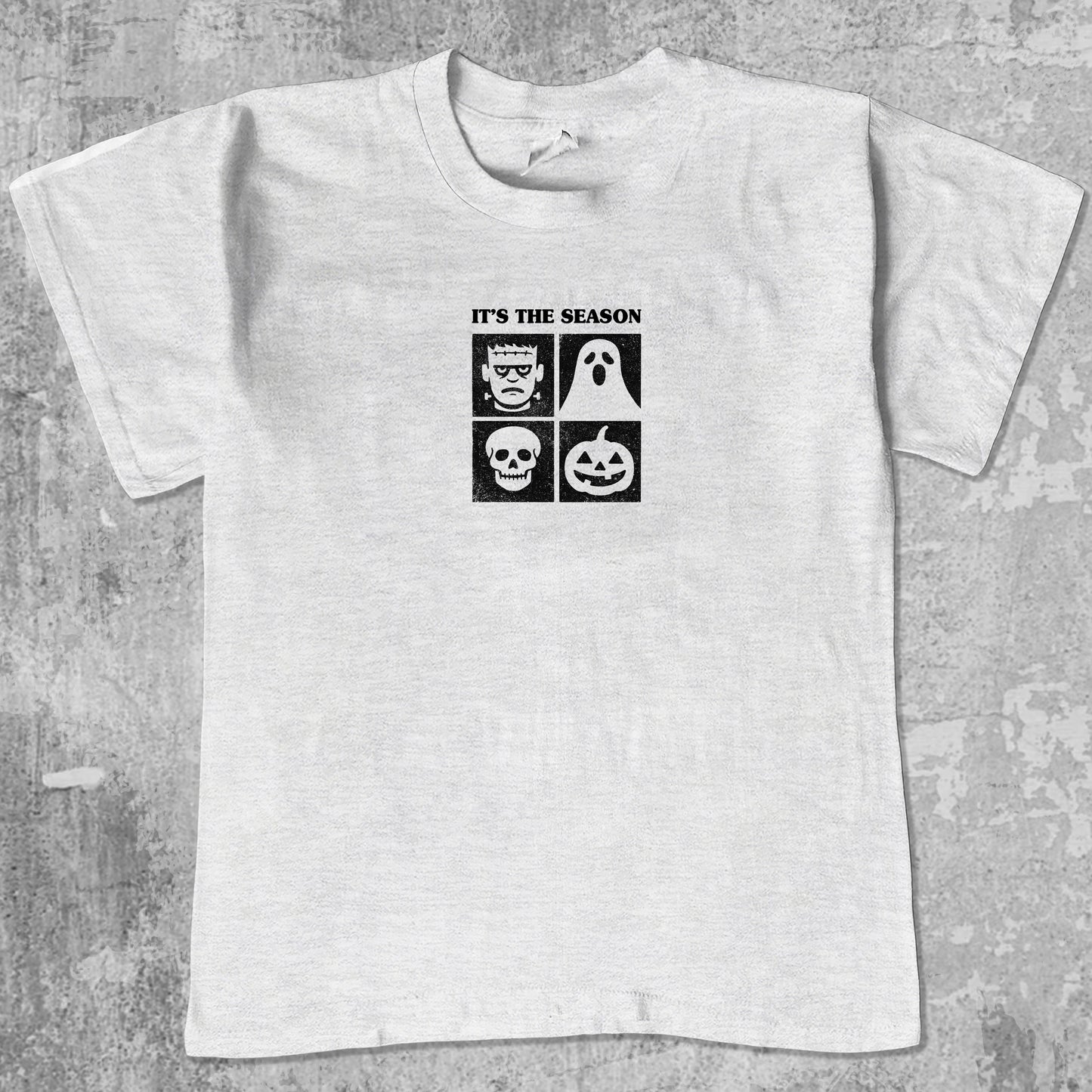 It's the season graphic tee with bold and humorous print, funny and trendy graphic. Perfect gifts for friends and family. Ash Grey shirt.