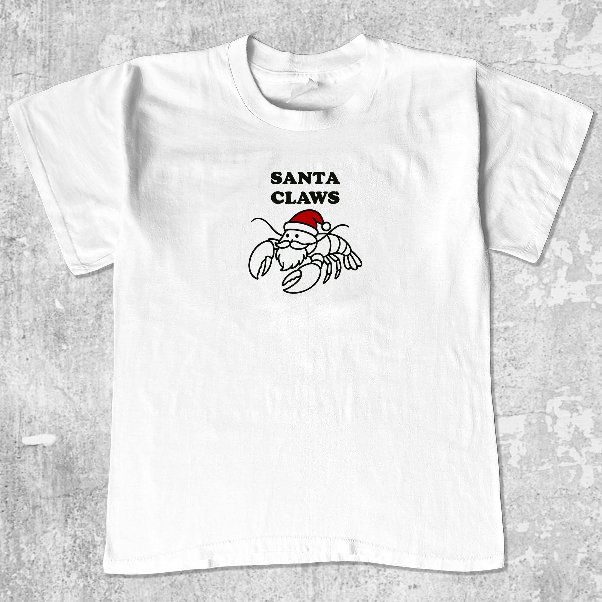 Santa Claws Christmas unisex graphic t-shirt. Vintage trending meme tee. Funny and unique graphic tees. Santa Claws Christmas graphi tee White 1
