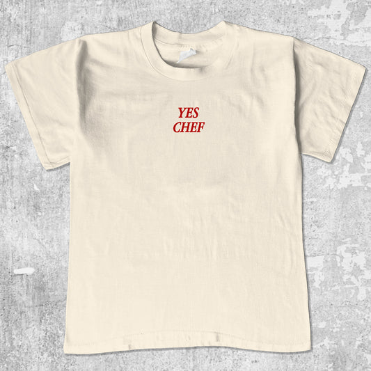 Yes Chef unisex graphic t-shirt. Vintage trending meme tee. Funny and unique graphic tees. Yes Chef graphi tee Cream 1