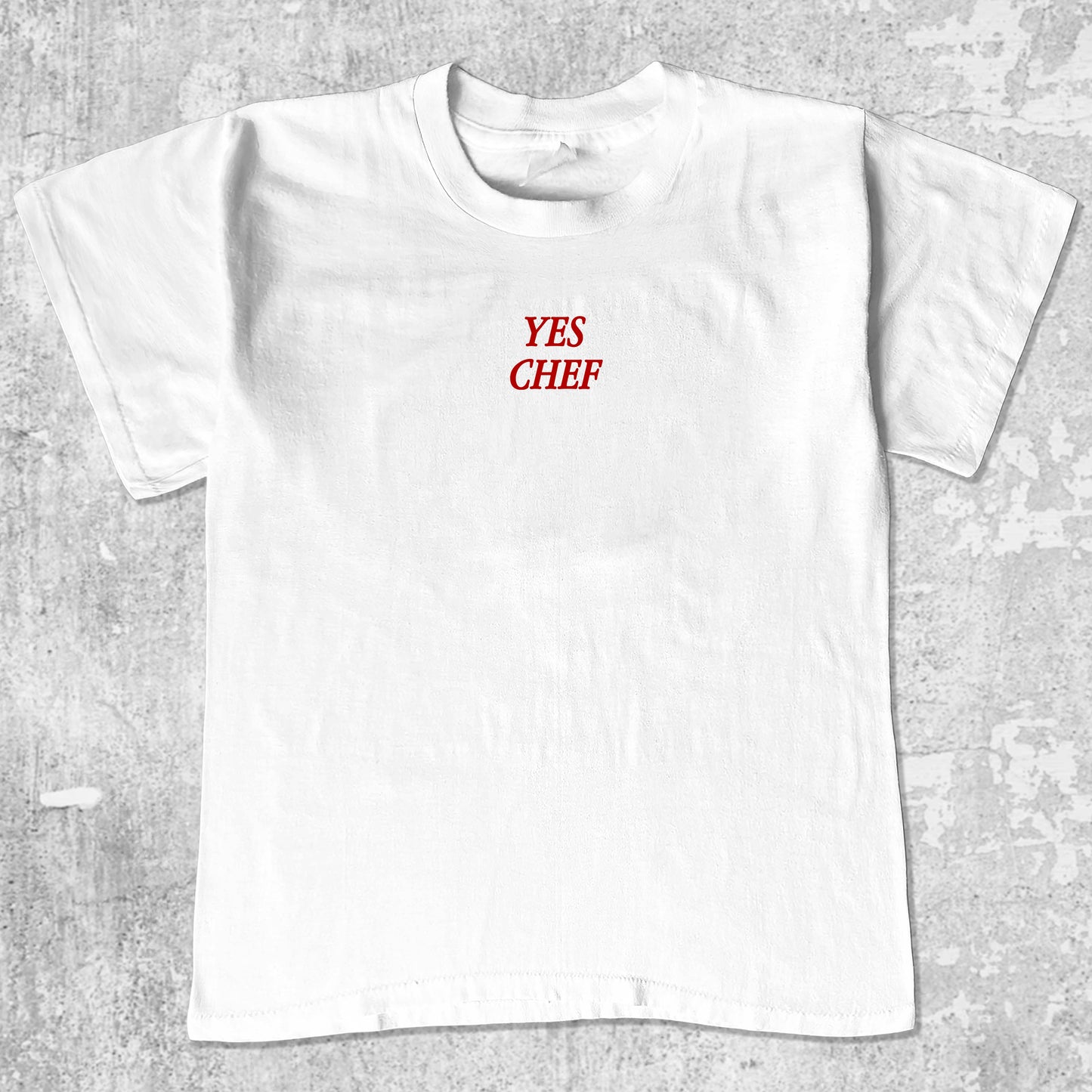 Yes Chef unisex graphic t-shirt. Vintage trending meme tee. Funny and unique graphic tees. Yes Chef graphi tee White 1